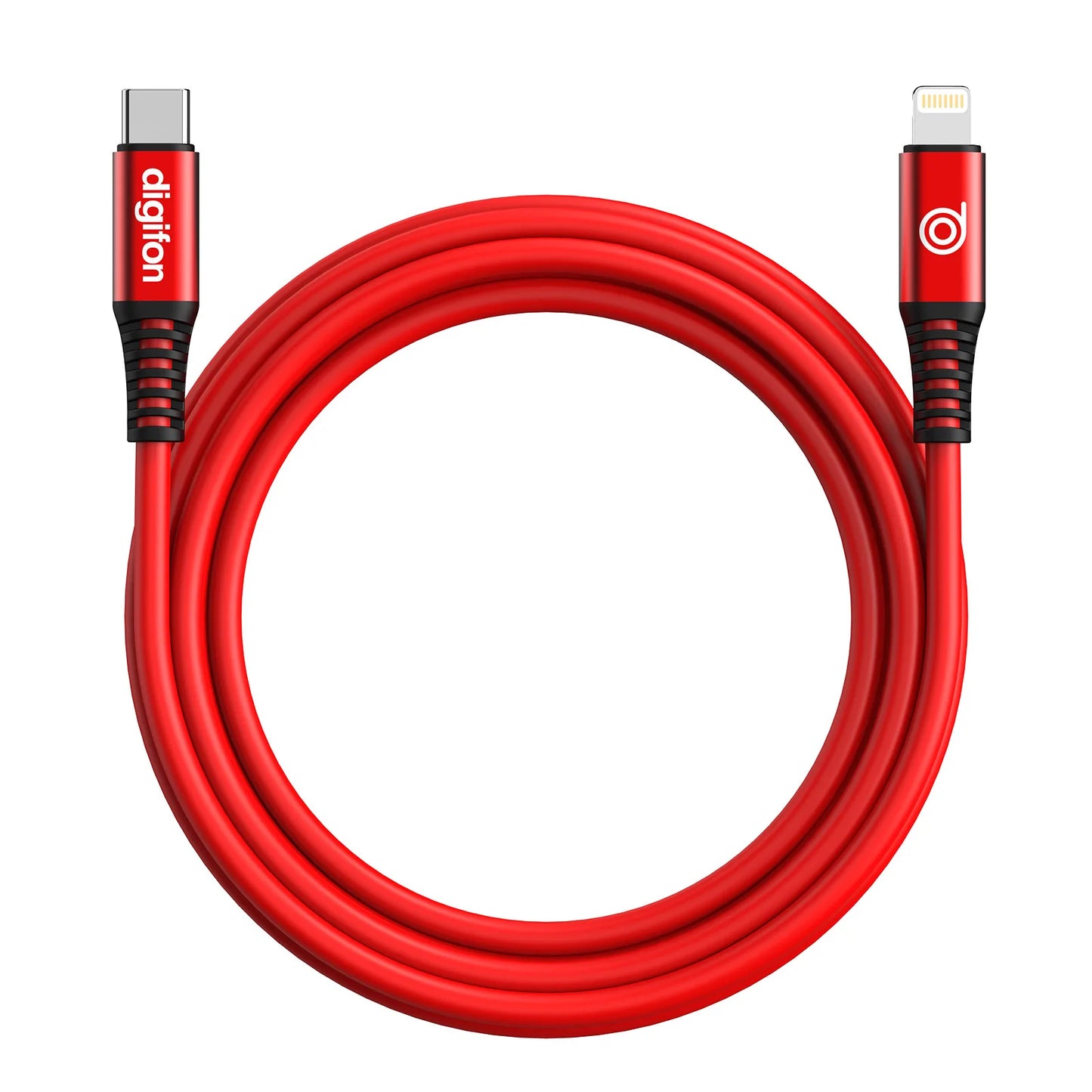 digifon Cheetah Type C to Lightning USB Cable 2M Red